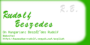 rudolf beszedes business card